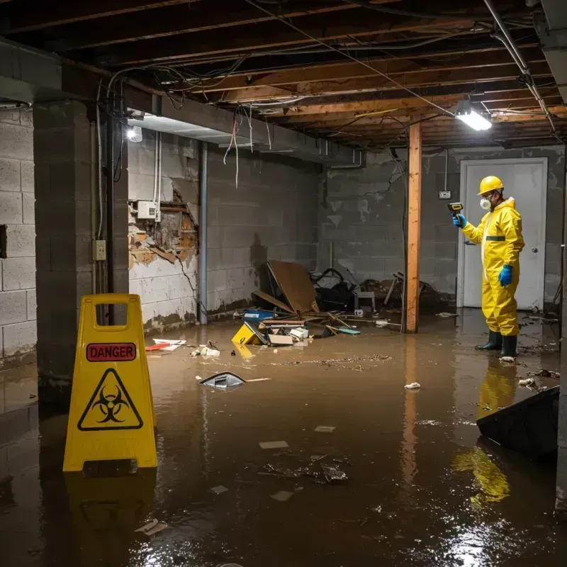 Flooded Basement Electrical Hazard in East Carbon City, UT Property